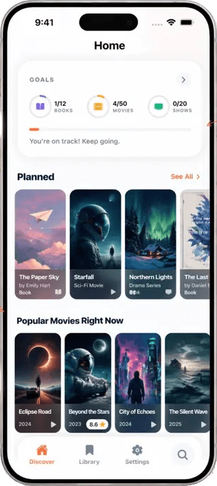 Trackenly home screen preview