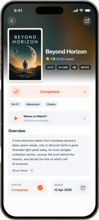 Trackenly library screen preview